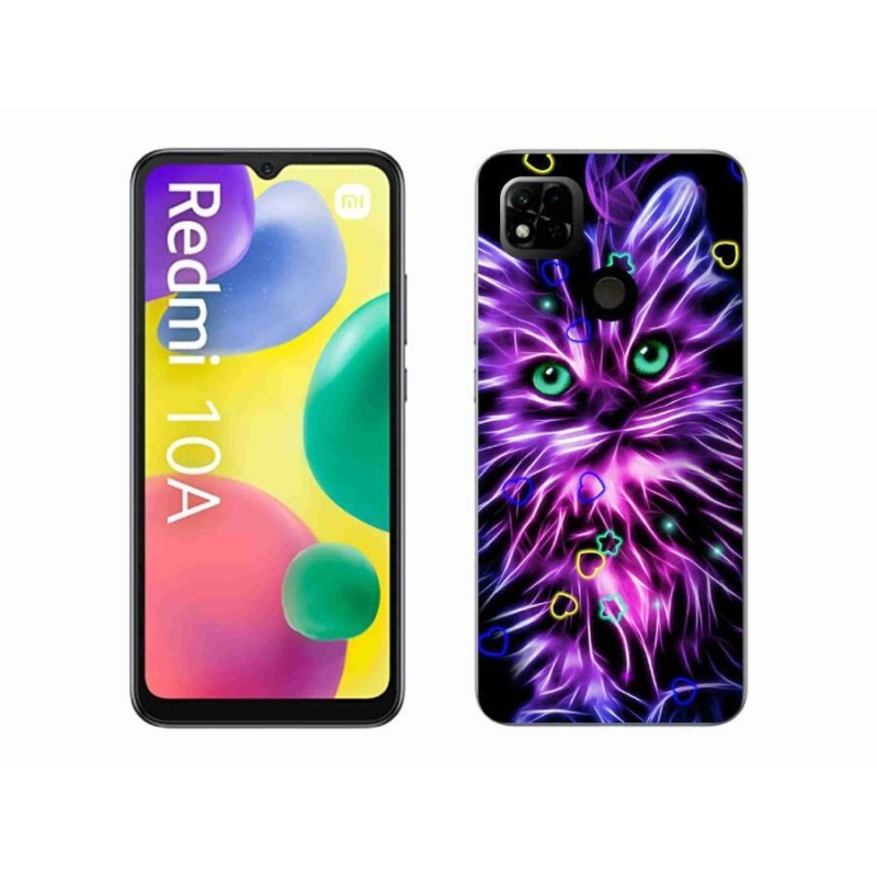 Gelový kryt mmCase na mobil Xiaomi Redmi 10A - abstraktní kočka