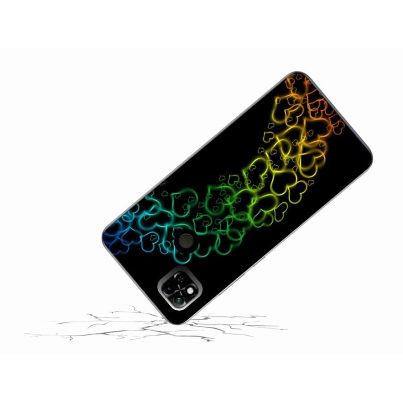 Gelový kryt mmCase na mobil Xiaomi Redmi 10A - barevná srdíčka
