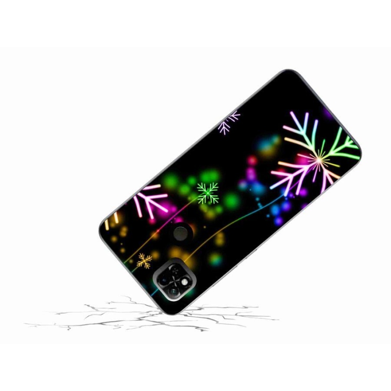 Gelový kryt mmCase na mobil Xiaomi Redmi 10A - barevné vločky