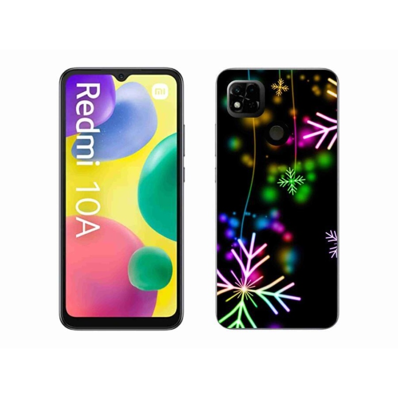 Gelový kryt mmCase na mobil Xiaomi Redmi 10A - barevné vločky