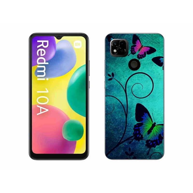 Gelový kryt mmCase na mobil Xiaomi Redmi 10A - barevní motýli