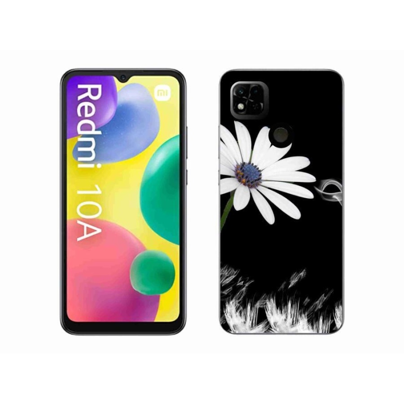 Gelový kryt mmCase na mobil Xiaomi Redmi 10A - bílá květina