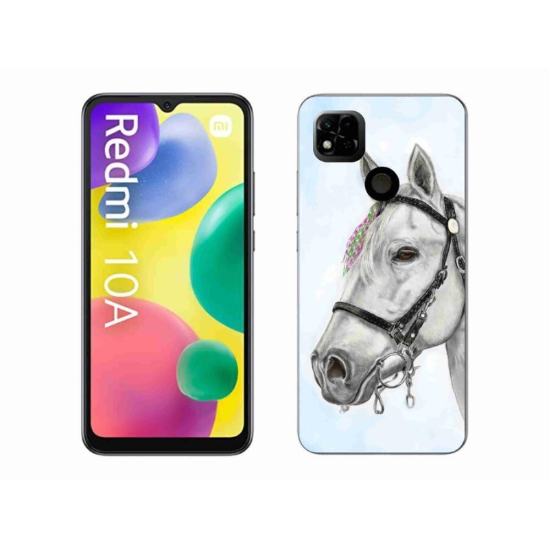 Gelový kryt mmCase na mobil Xiaomi Redmi 10A - bílý kůň 1