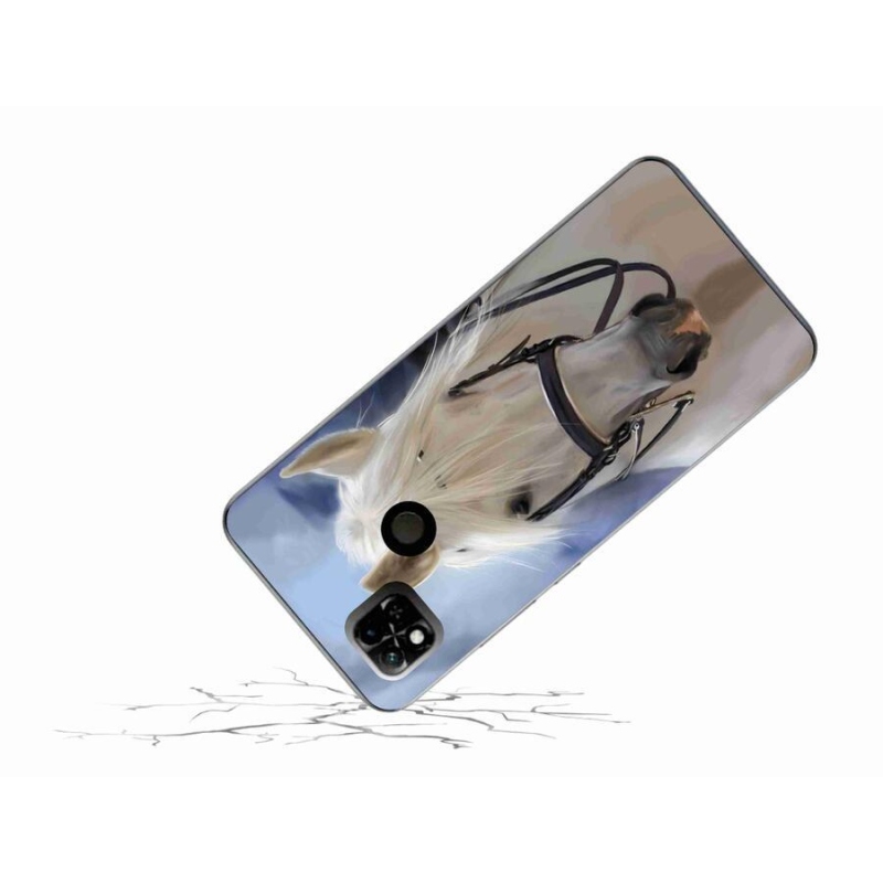 Gelový kryt mmCase na mobil Xiaomi Redmi 10A - bílý kůň