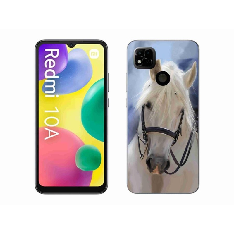 Gelový kryt mmCase na mobil Xiaomi Redmi 10A - bílý kůň