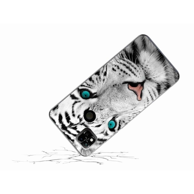 Gelový kryt mmCase na mobil Xiaomi Redmi 10A - bílý tygr