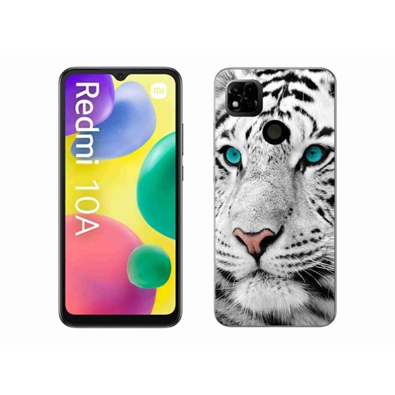 Gelový kryt mmCase na mobil Xiaomi Redmi 10A - bílý tygr