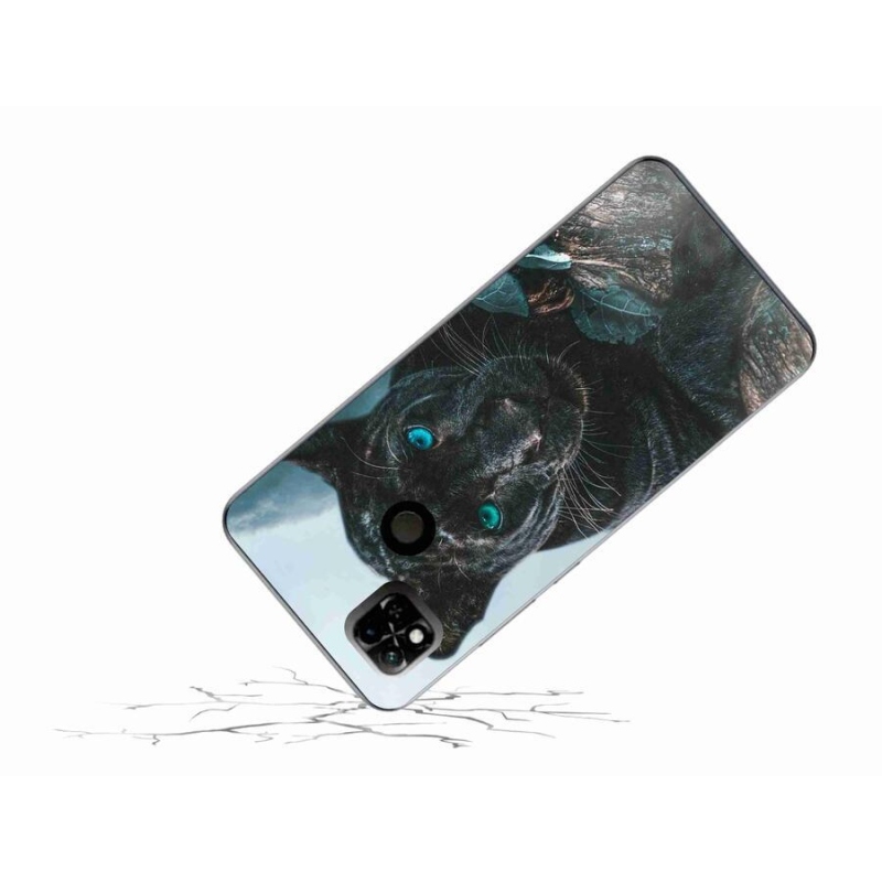 Gelový kryt mmCase na mobil Xiaomi Redmi 10A - černý panter