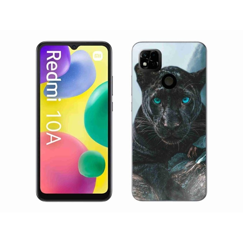 Gelový kryt mmCase na mobil Xiaomi Redmi 10A - černý panter