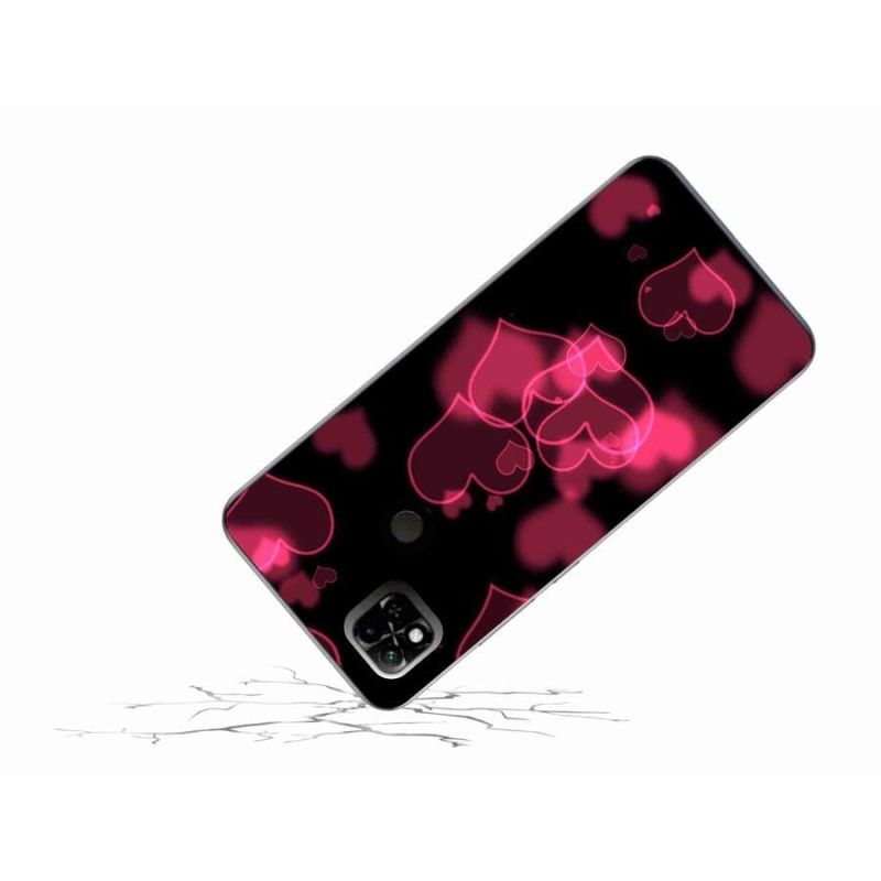 Gelový kryt mmCase na mobil Xiaomi Redmi 10A - červená srdíčka