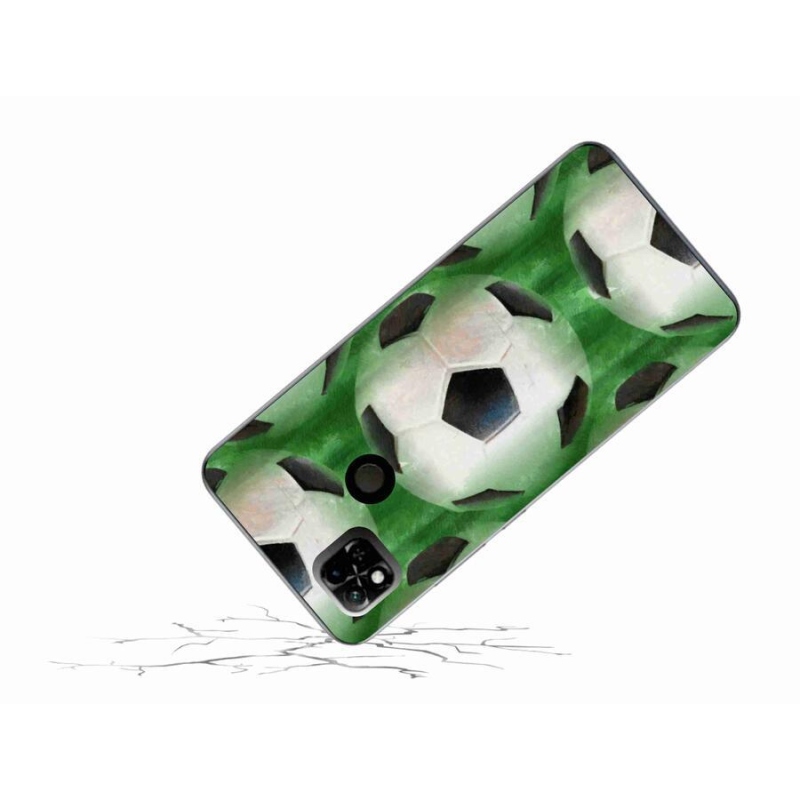 Gelový kryt mmCase na mobil Xiaomi Redmi 10A - fotbalový míč