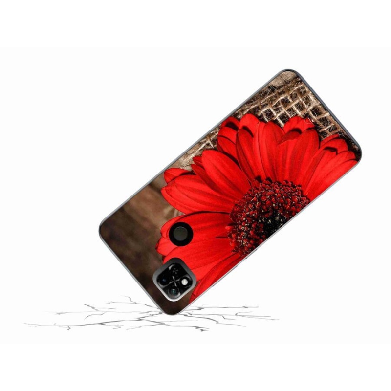 Gelový kryt mmCase na mobil Xiaomi Redmi 10A - gerbera