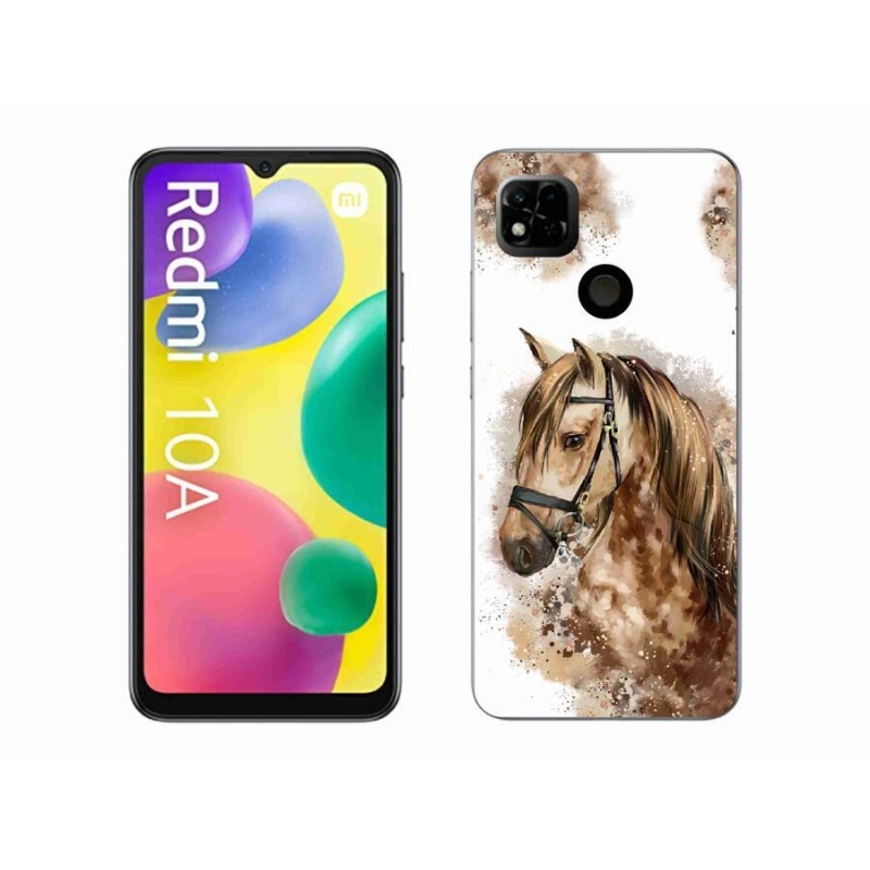 Gelový kryt mmCase na mobil Xiaomi Redmi 10A - hnědý kreslený kůň