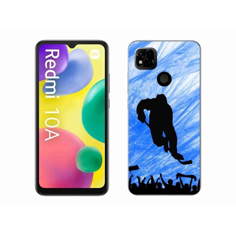 Gelový kryt mmCase na mobil Xiaomi Redmi 10A - hokejový hráč