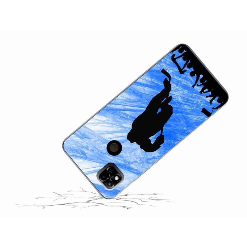Gelový kryt mmCase na mobil Xiaomi Redmi 10A - hokejový hráč