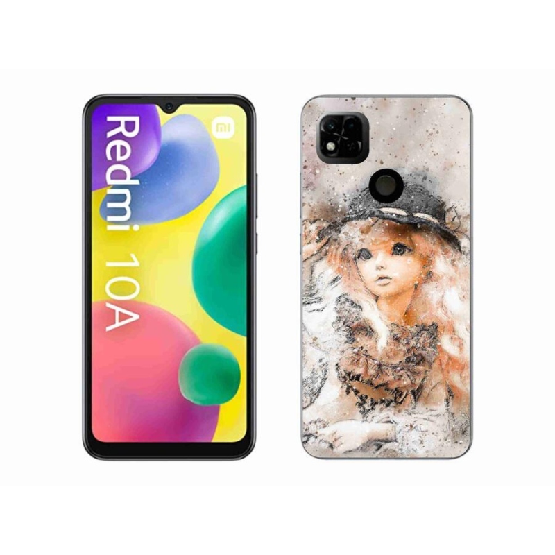 Gelový kryt mmCase na mobil Xiaomi Redmi 10A - holčička s kloboukem