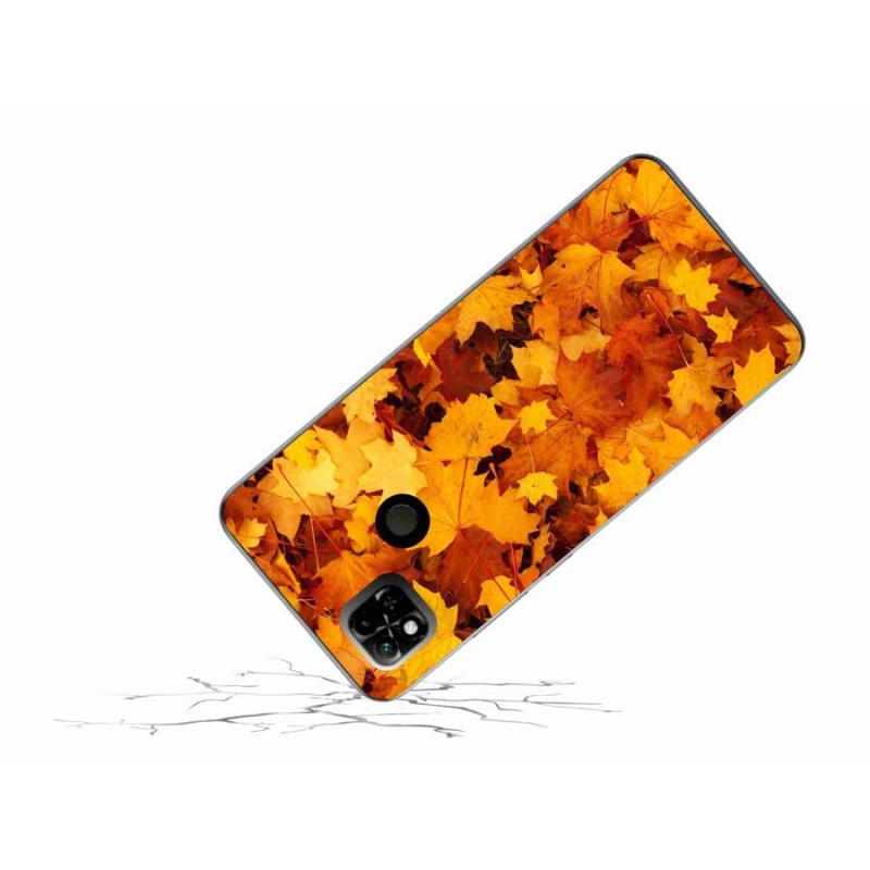 Gelový kryt mmCase na mobil Xiaomi Redmi 10A - javorové listy