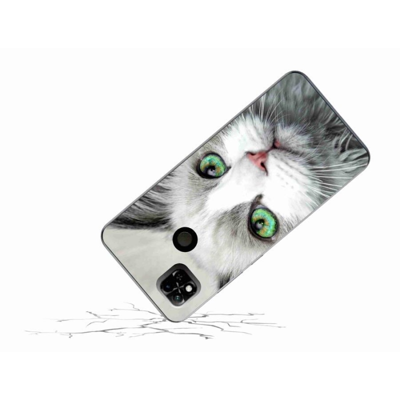 Gelový kryt mmCase na mobil Xiaomi Redmi 10A - kočičí pohled