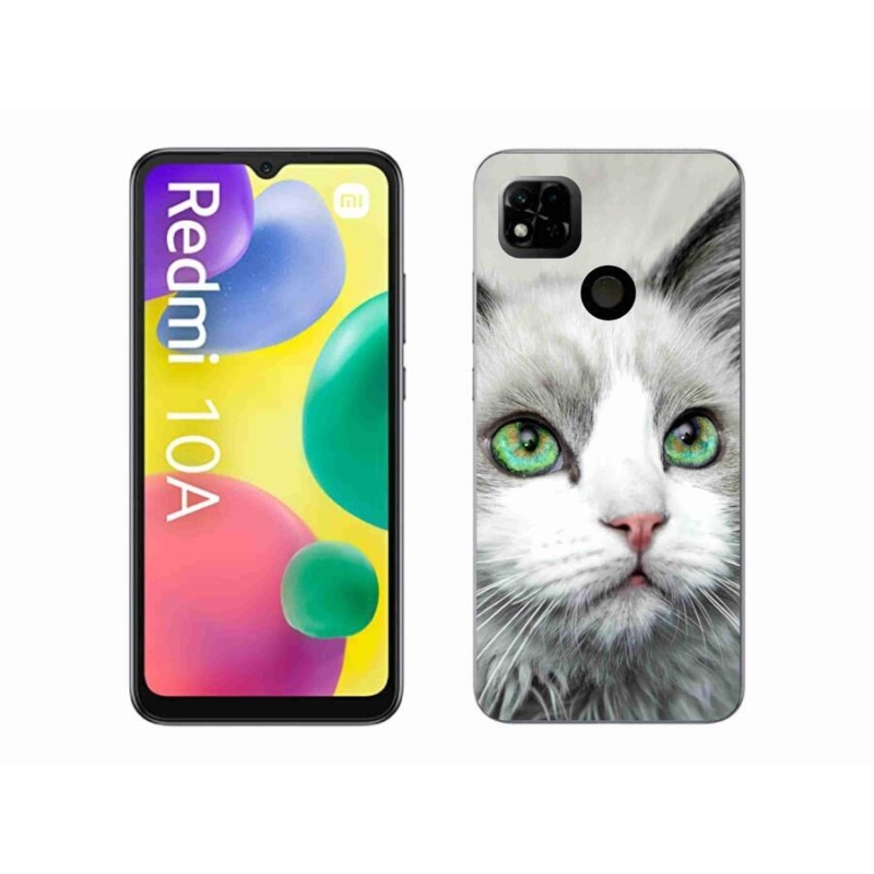 Gelový kryt mmCase na mobil Xiaomi Redmi 10A - kočičí pohled