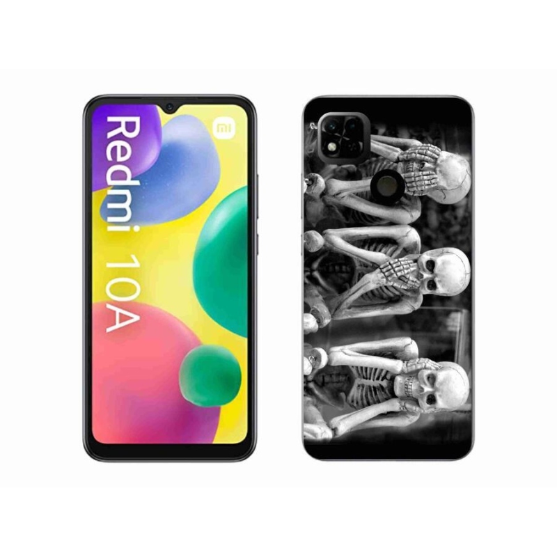 Gelový kryt mmCase na mobil Xiaomi Redmi 10A - kostlivci