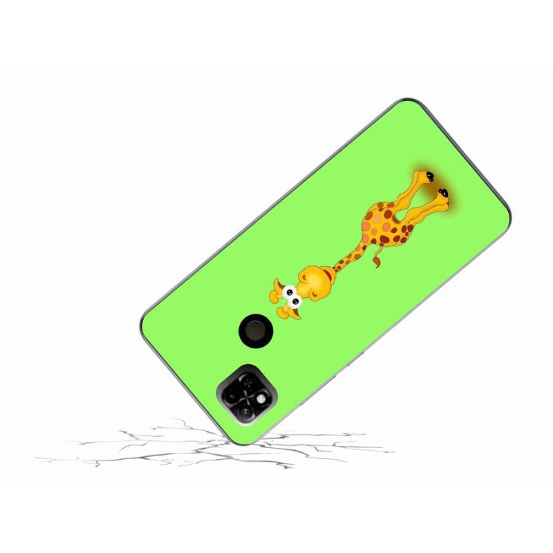 Gelový kryt mmCase na mobil Xiaomi Redmi 10A - kreslená žirafa
