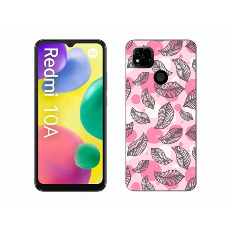 Gelový kryt mmCase na mobil Xiaomi Redmi 10A - kreslené padající listy