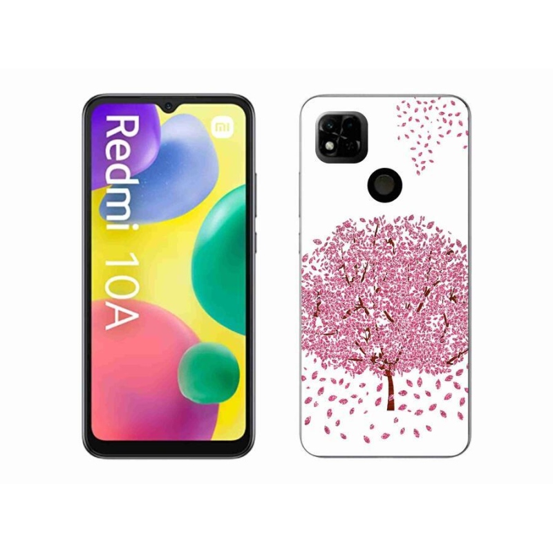 Gelový kryt mmCase na mobil Xiaomi Redmi 10A - kreslený strom s listy