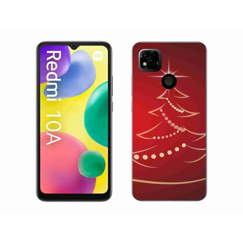 Gelový kryt mmCase na mobil Xiaomi Redmi 10A - kreslený vánoční stromek