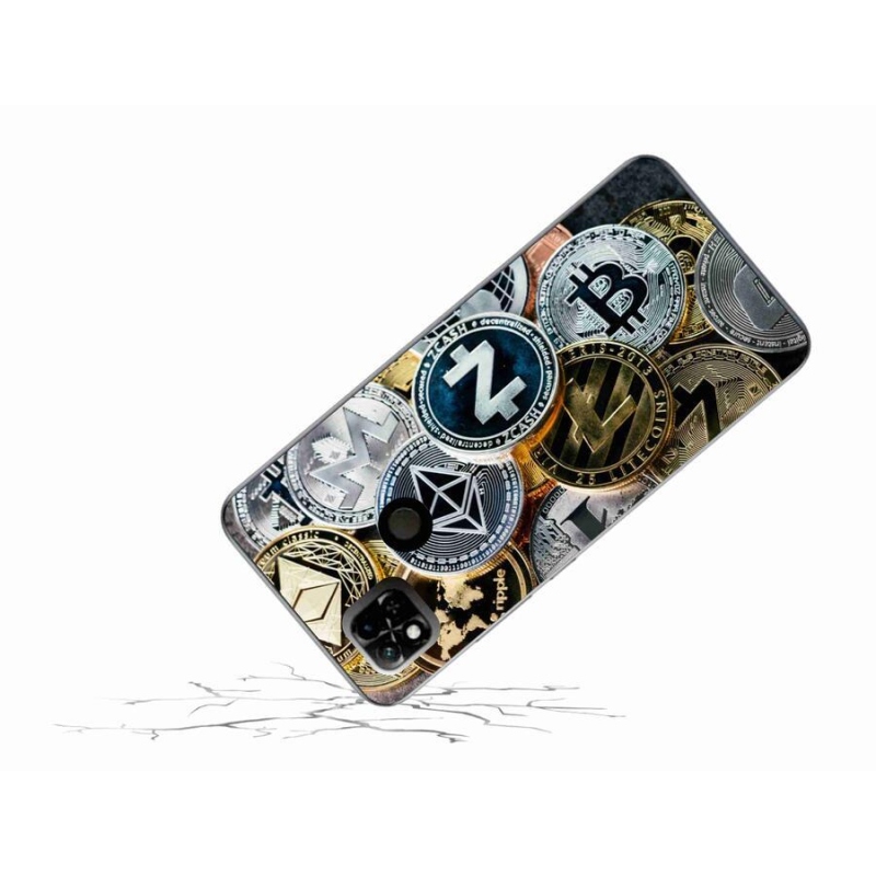 Gelový kryt mmCase na mobil Xiaomi Redmi 10A - kryptoměny