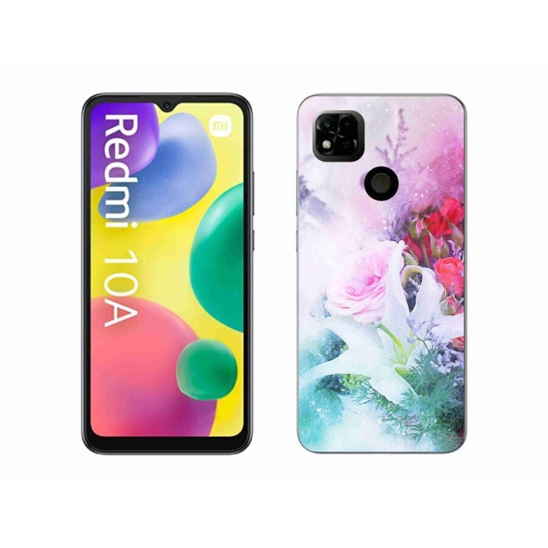 Gelový kryt mmCase na mobil Xiaomi Redmi 10A - květiny 4
