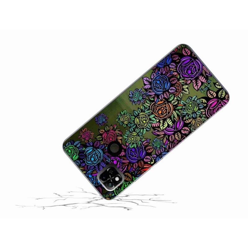 Gelový kryt mmCase na mobil Xiaomi Redmi 10A - květiny 6