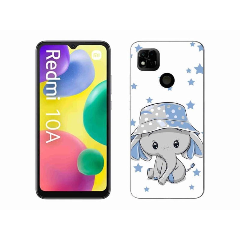 Gelový kryt mmCase na mobil Xiaomi Redmi 10A - modrý slon