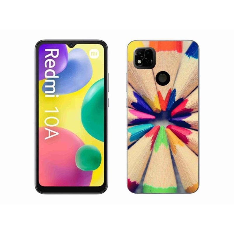 Gelový kryt mmCase na mobil Xiaomi Redmi 10A - pastelky
