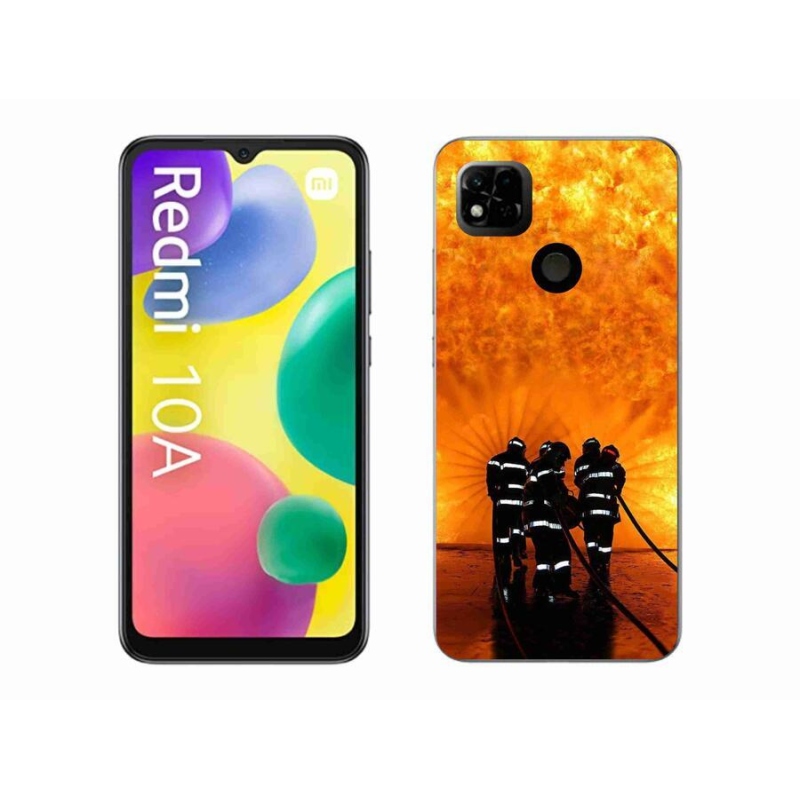Gelový kryt mmCase na mobil Xiaomi Redmi 10A - požár
