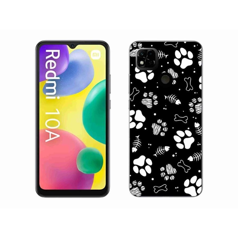 Gelový kryt mmCase na mobil Xiaomi Redmi 10A - psí tlapky