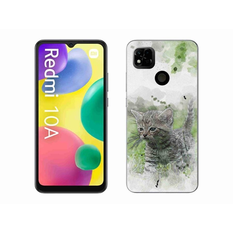 Gelový kryt mmCase na mobil Xiaomi Redmi 10A - roztomilé kotě 1
