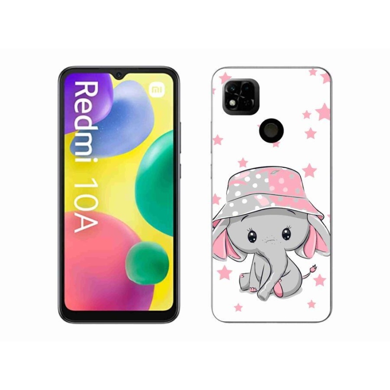 Gelový kryt mmCase na mobil Xiaomi Redmi 10A - růžový slon