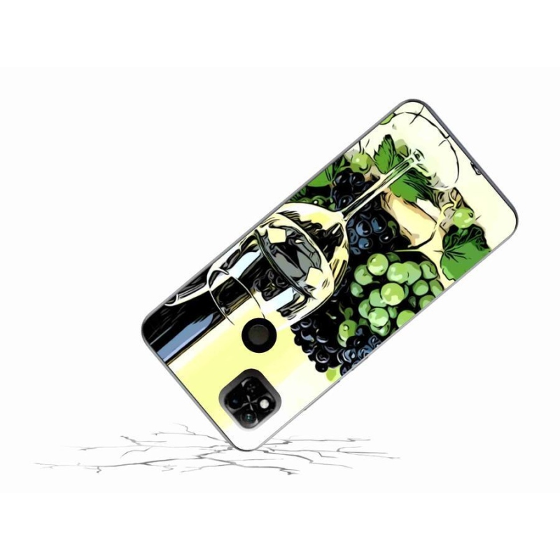 Gelový kryt mmCase na mobil Xiaomi Redmi 10A - sklenka vína