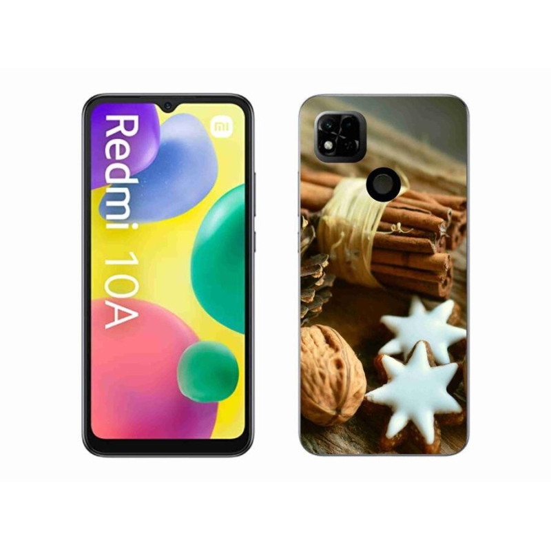 Gelový kryt mmCase na mobil Xiaomi Redmi 10A - skořice a perníčky