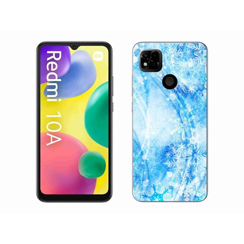 Gelový kryt mmCase na mobil Xiaomi Redmi 10A - sněhové vločky