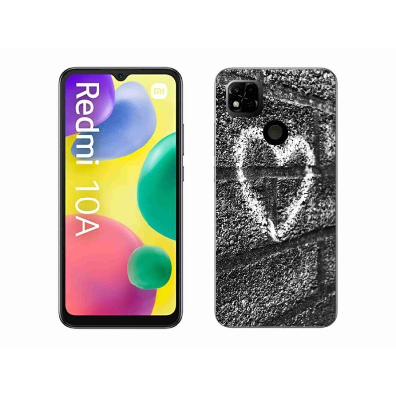Gelový kryt mmCase na mobil Xiaomi Redmi 10A - srdce na zdi