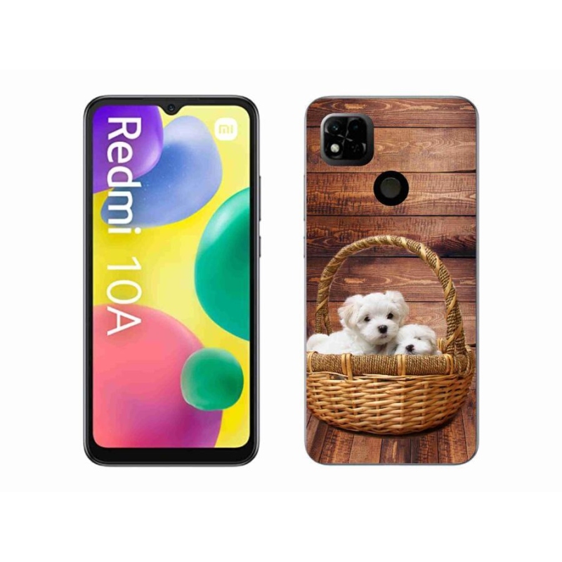 Gelový kryt mmCase na mobil Xiaomi Redmi 10A - štěňátka