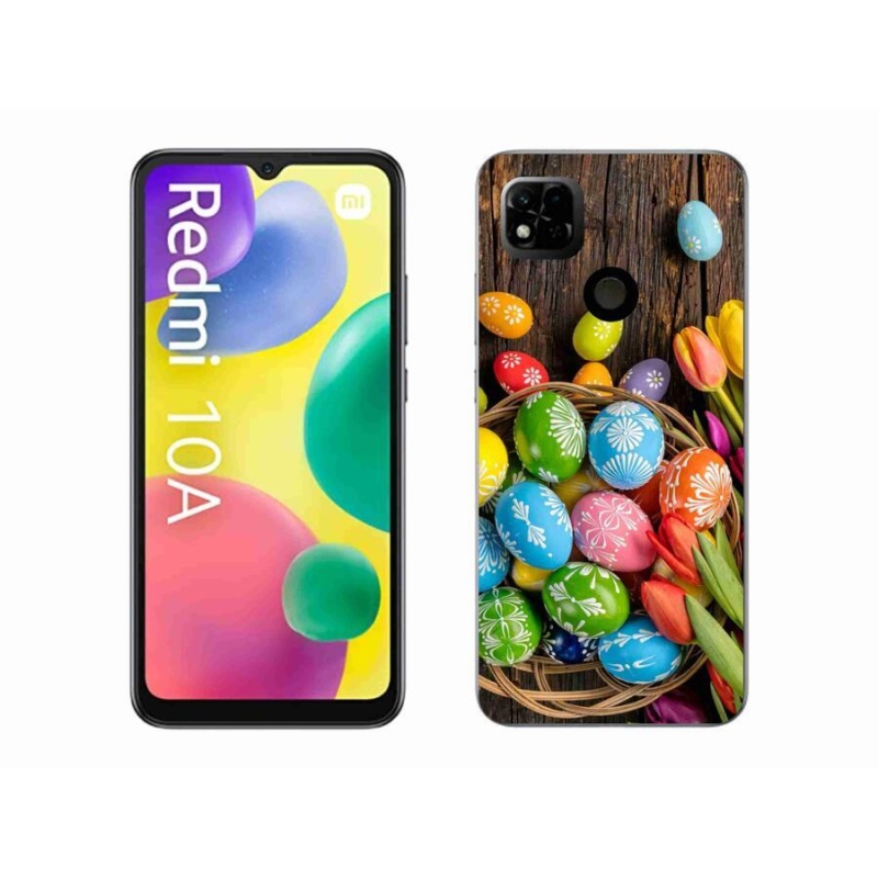 Gelový kryt mmCase na mobil Xiaomi Redmi 10A - velikonoční vajíčka