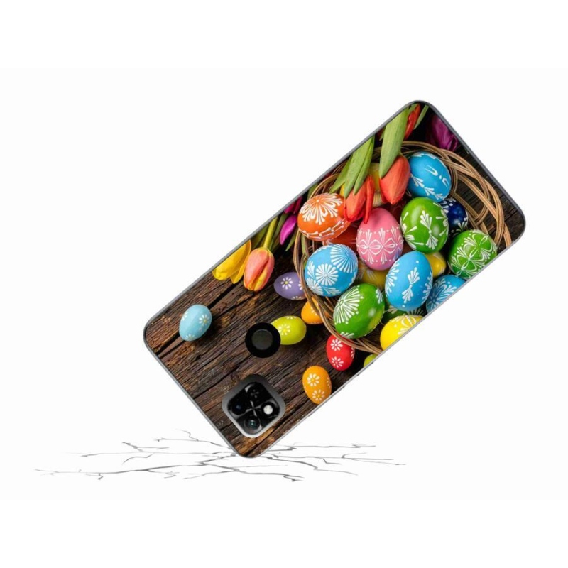 Gelový kryt mmCase na mobil Xiaomi Redmi 10A - velikonoční vajíčka