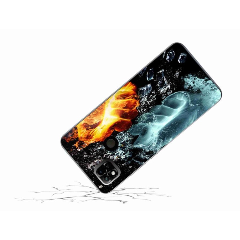 Gelový kryt mmCase na mobil Xiaomi Redmi 10A - voda a oheň
