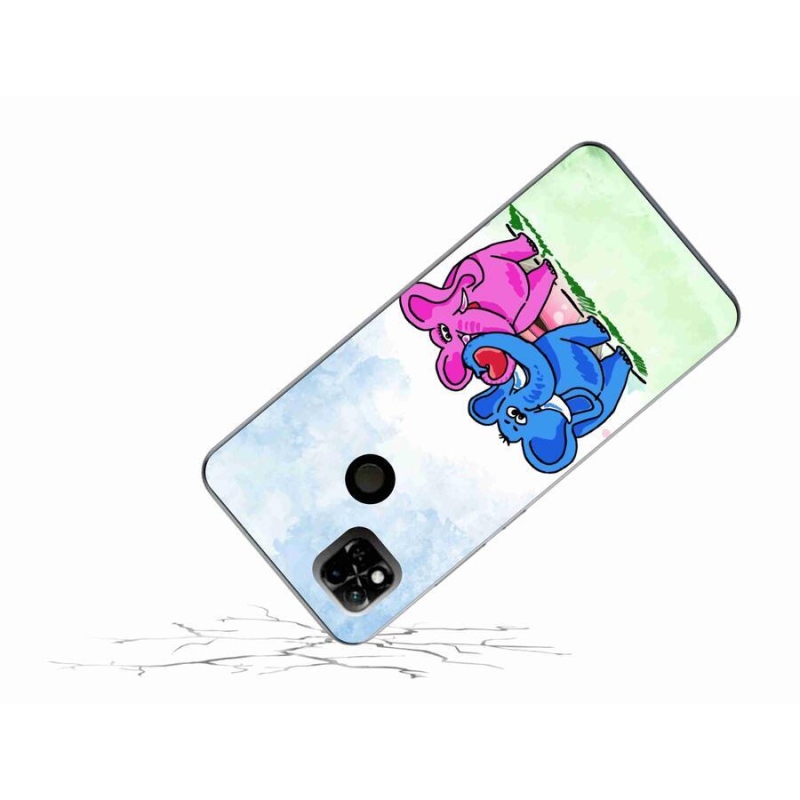 Gelový kryt mmCase na mobil Xiaomi Redmi 10A - zamilovaní sloni
