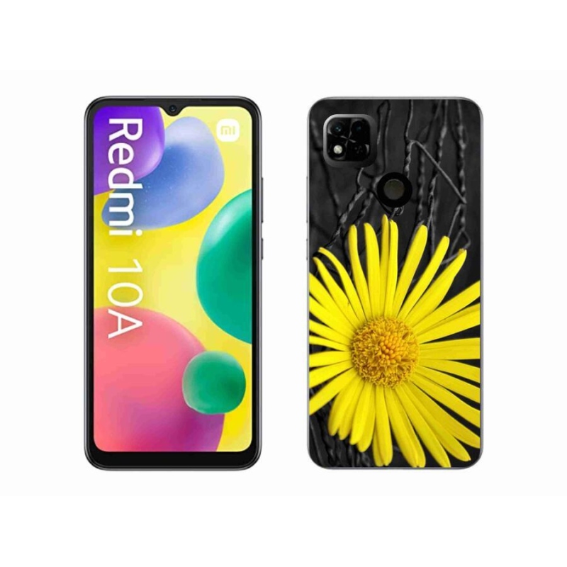 Gelový kryt mmCase na mobil Xiaomi Redmi 10A - žlutá květina