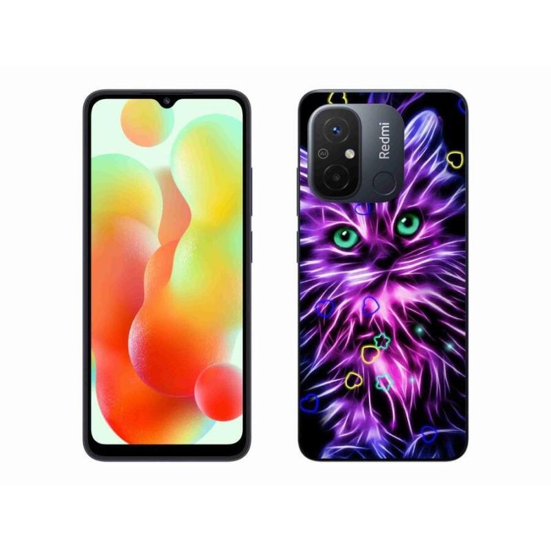 Gelový kryt mmCase na mobil Xiaomi Redmi 12C - abstraktní kočka