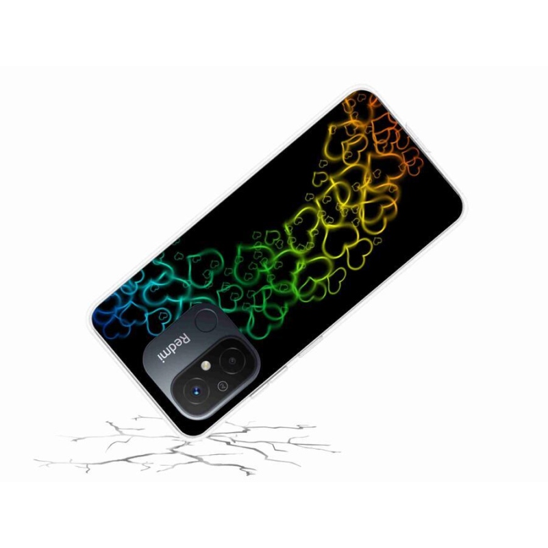 Gelový kryt mmCase na mobil Xiaomi Redmi 12C - barevná srdíčka