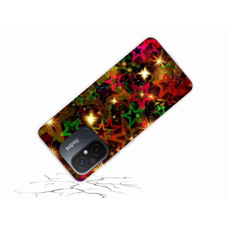 Gelový kryt mmCase na mobil Xiaomi Redmi 12C - barevné hvězdičky